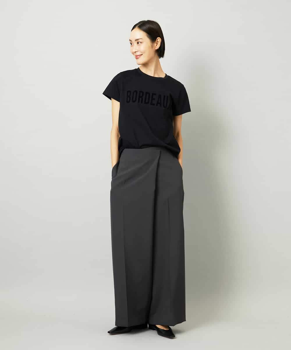FMLAD21250 MICHEL KLEIN(ミッシェルクラン) ラップバレルパンツ ダークグレー