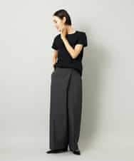 FMLAD21250 MICHEL KLEIN(ミッシェルクラン) ラップバレルパンツ ダークグレー