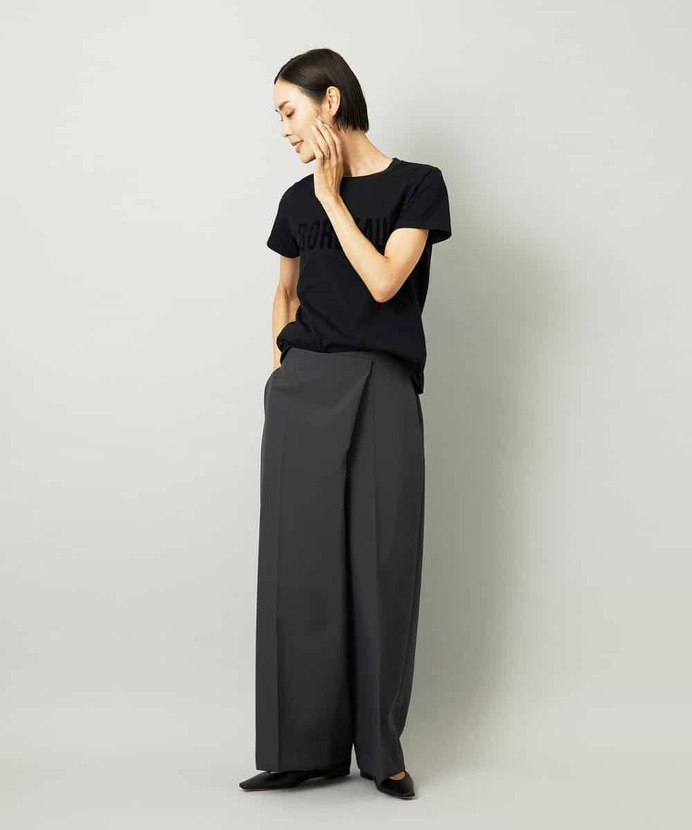 FMLAD21250 MICHEL KLEIN(ミッシェルクラン) ラップバレルパンツ ダークグレー