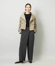 FMLAD21250 MICHEL KLEIN(ミッシェルクラン) ラップバレルパンツ ダークグレー