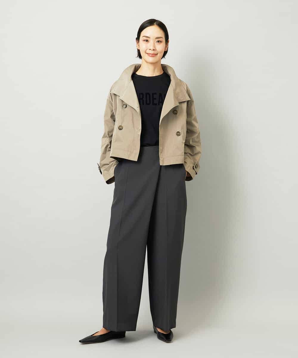 FMLAD21250 MICHEL KLEIN(ミッシェルクラン) ラップバレルパンツ ダークグレー