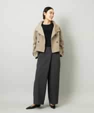 FMLAD21250 MICHEL KLEIN(ミッシェルクラン) ラップバレルパンツ ダークグレー