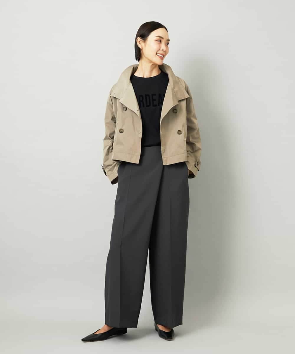 FMLAD21250 MICHEL KLEIN(ミッシェルクラン) ラップバレルパンツ ダークグレー