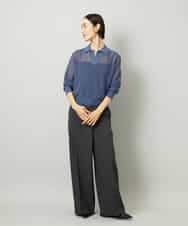 FMLAD21250 MICHEL KLEIN(ミッシェルクラン) ラップバレルパンツ ダークグレー