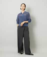 FMLAD21250 MICHEL KLEIN(ミッシェルクラン) ラップバレルパンツ ダークグレー