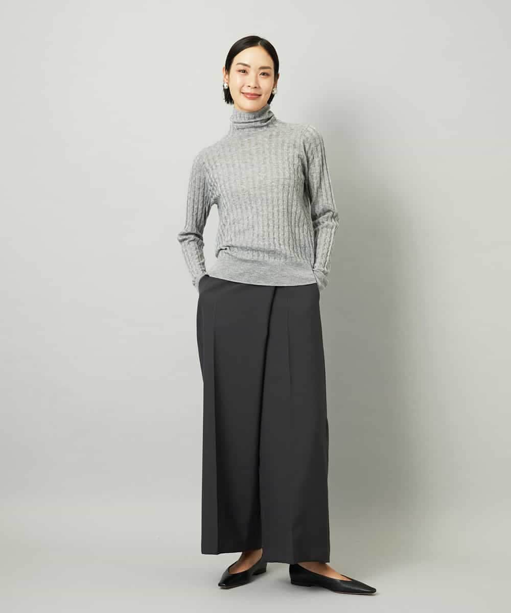 FMLAD21250 MICHEL KLEIN(ミッシェルクラン) ラップバレルパンツ ダークグレー