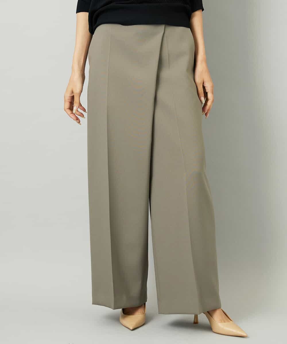 FMLAD21250 MICHEL KLEIN(ミッシェルクラン) ラップバレルパンツ ダークグレー