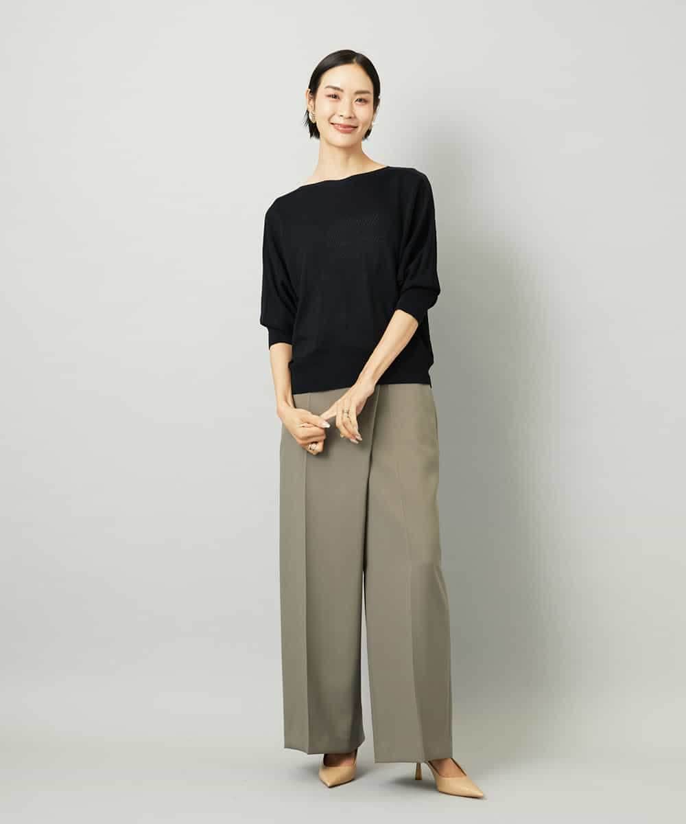FMLAD21250 MICHEL KLEIN(ミッシェルクラン) ラップバレルパンツ ダークグレー