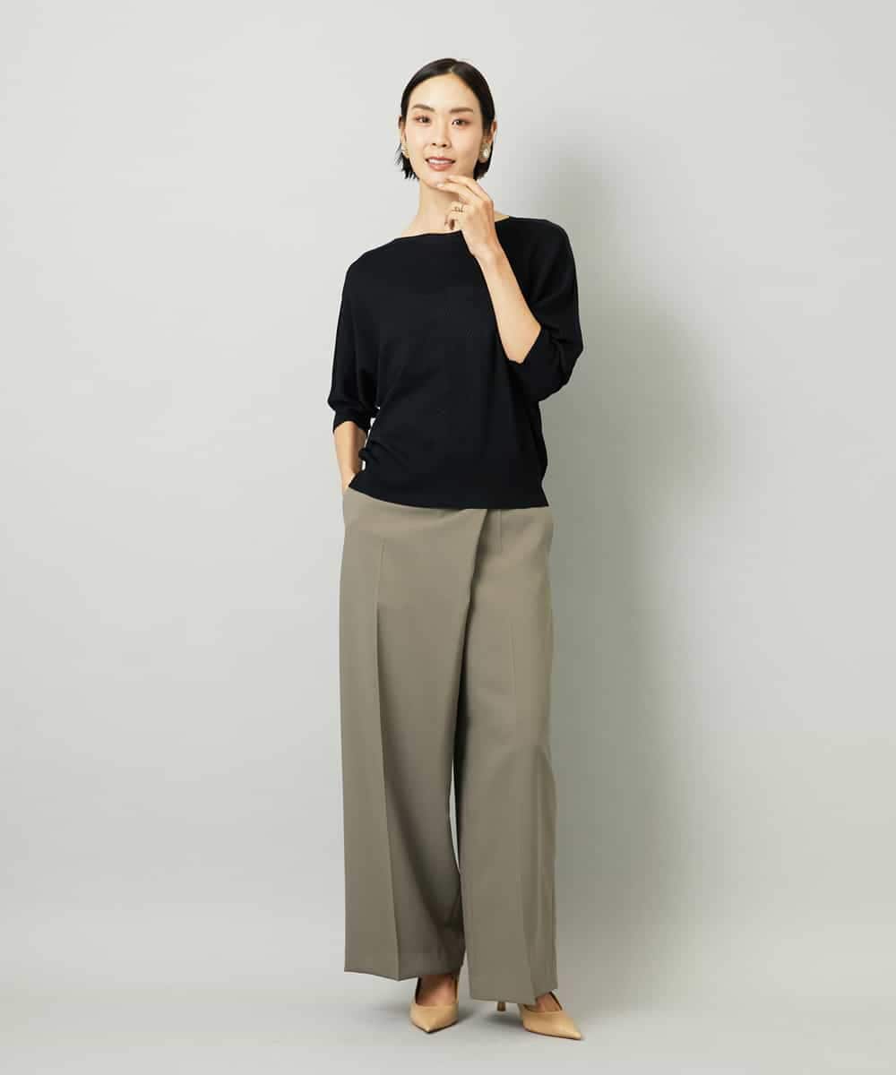 FMLAD21250 MICHEL KLEIN(ミッシェルクラン) ラップバレルパンツ ダークグレー