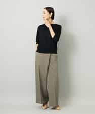 FMLAD21250 MICHEL KLEIN(ミッシェルクラン) ラップバレルパンツ ダークグレー