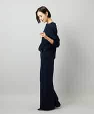 FMLAD25250 MICHEL KLEIN(ミッシェルクラン) [セットアップ対応]ワイドパンツ ネイビー