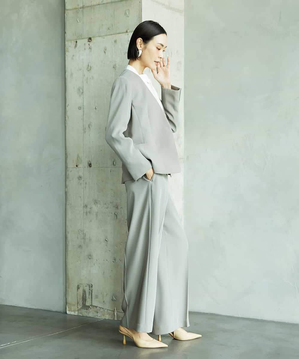 FMLAD25250 MICHEL KLEIN(ミッシェルクラン) [セットアップ対応]ワイドパンツ ネイビー