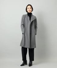 FMLAD30180 MICHEL KLEIN(ミッシェルクラン) ［定番人気/新色追加］裏起毛ワイドクロップドパンツ(機能素材) ベージュ