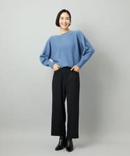 FMLAD30180 MICHEL KLEIN(ミッシェルクラン) ［定番人気/新色追加］裏起毛ワイドクロップドパンツ(機能素材) ベージュ