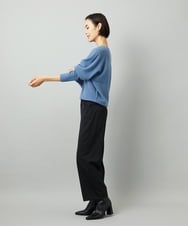 FMLAD30180 MICHEL KLEIN(ミッシェルクラン) ［定番人気/新色追加］裏起毛ワイドクロップドパンツ(機能素材) ベージュ