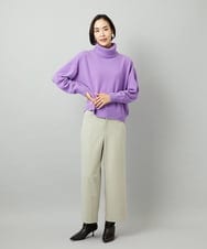 FMLAD30180 MICHEL KLEIN(ミッシェルクラン) ［定番人気/新色追加］裏起毛ワイドクロップドパンツ(機能素材) ベージュ