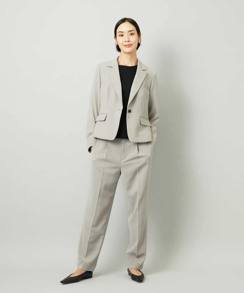 FMLAD35250 MICHEL KLEIN(ミッシェルクラン) [セットアップ対応]テーパードパンツ グレー