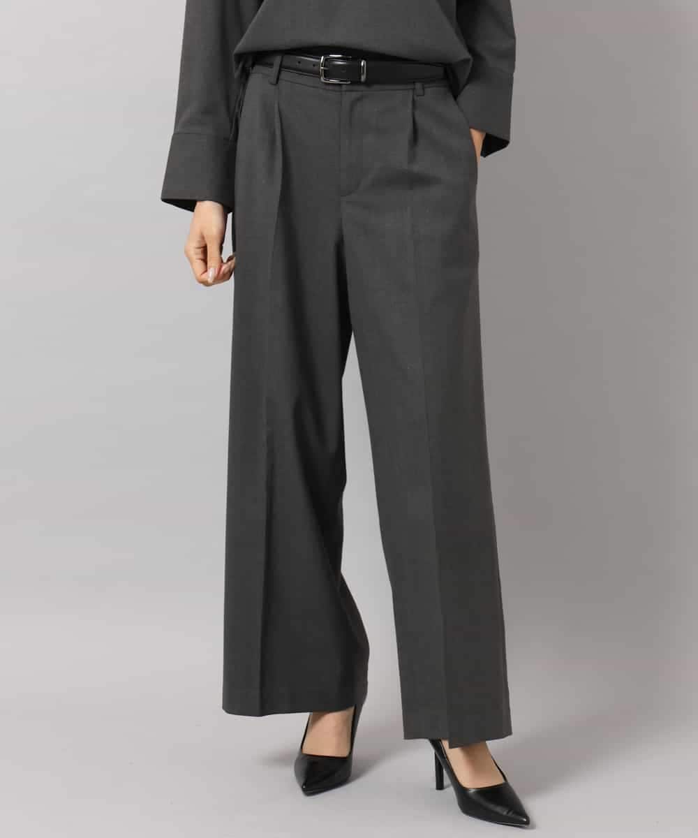 FMLAG21260 MICHEL KLEIN(ミッシェルクラン) [セットアップ対応]ラメストライプワイドパンツ ネイビー