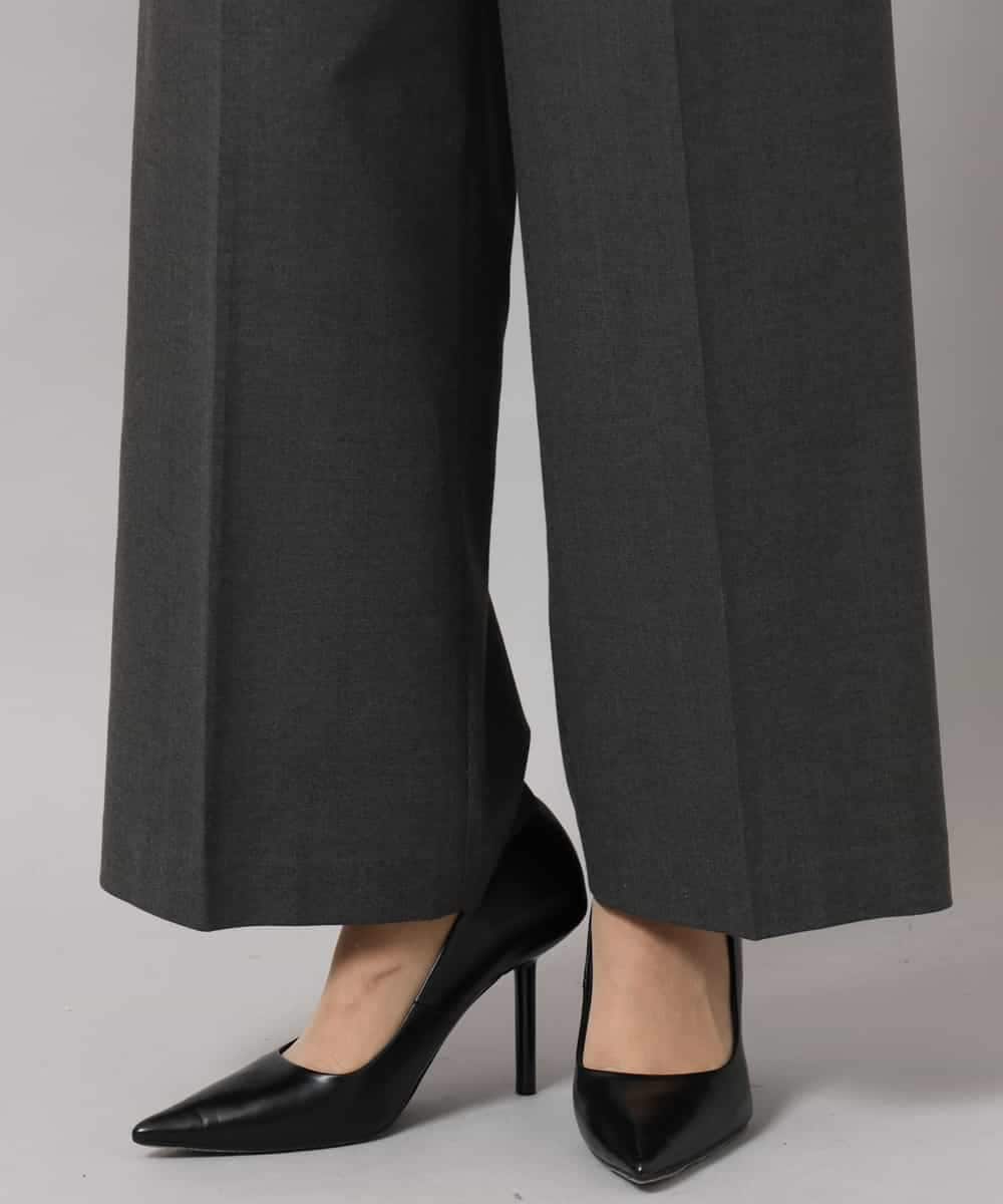 FMLAG21260 MICHEL KLEIN(ミッシェルクラン) [セットアップ対応]ラメストライプワイドパンツ ネイビー