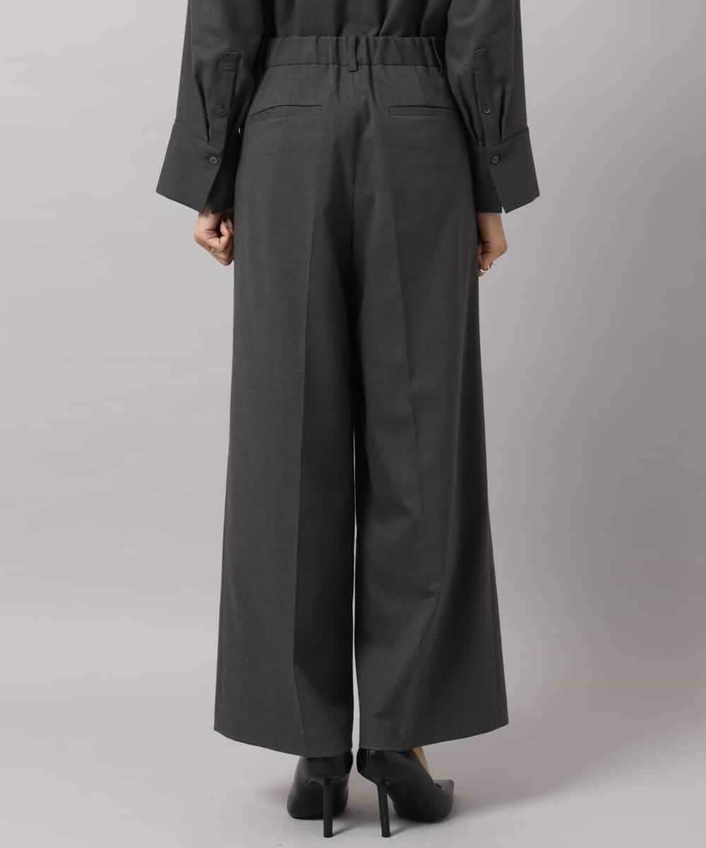 FMLAG21260 MICHEL KLEIN(ミッシェルクラン) [セットアップ対応]ラメストライプワイドパンツ ネイビー