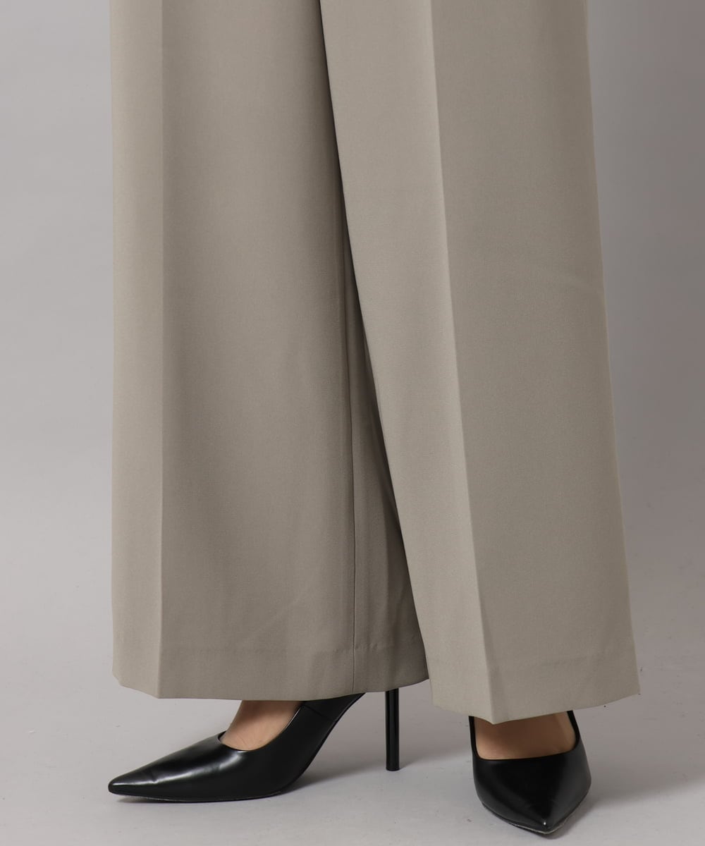 FMLAG22260 MICHEL KLEIN(ミッシェルクラン) [セットアップ対応]ストレートワイドパンツ ベージュ