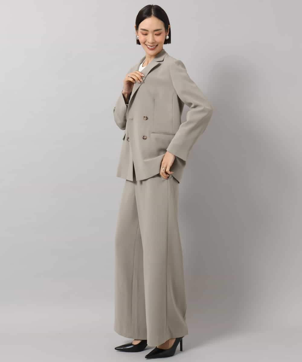 FMLAG22260 MICHEL KLEIN(ミッシェルクラン) [セットアップ対応]ストレートワイドパンツ ベージュ