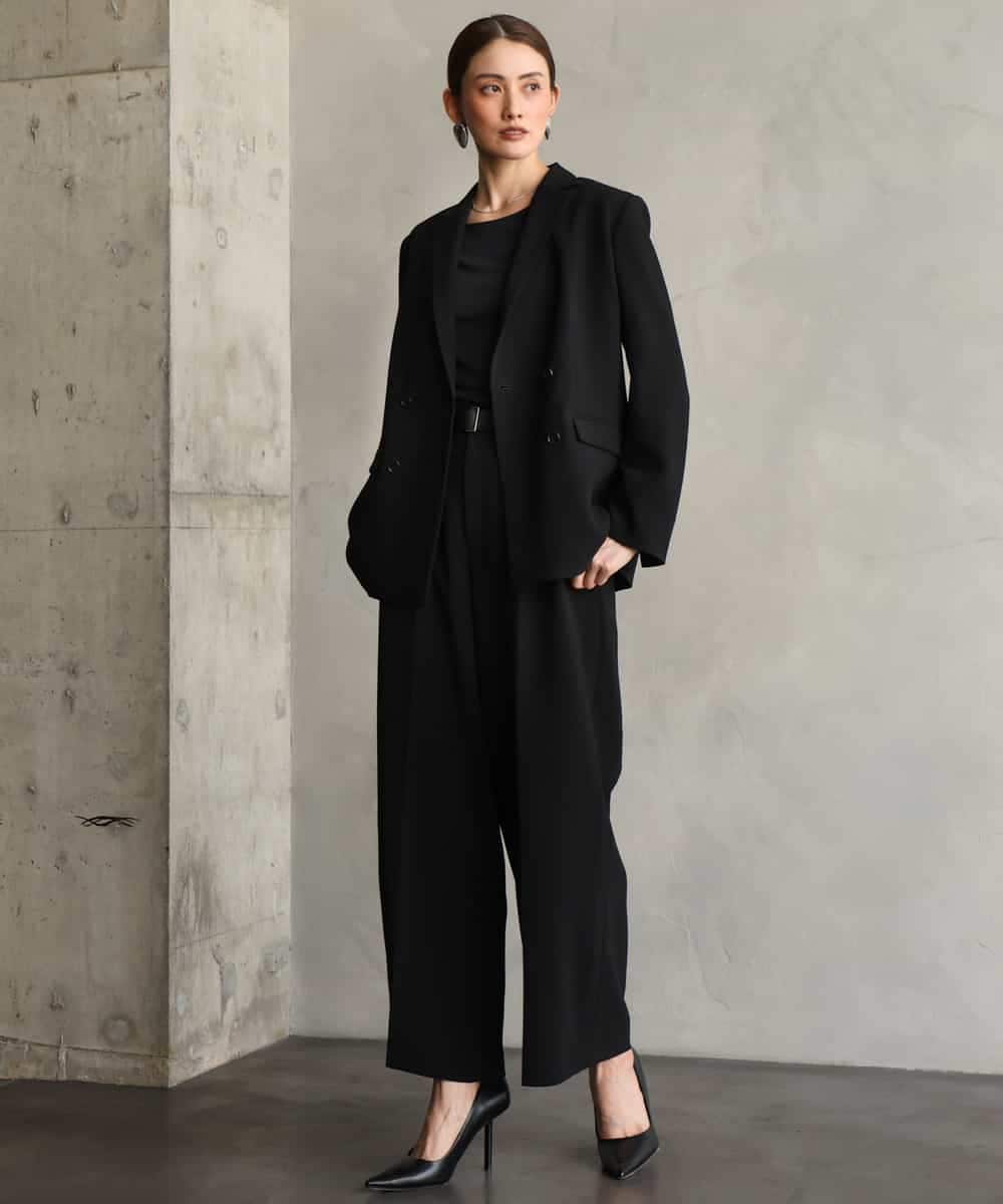 FMLAG22260 MICHEL KLEIN(ミッシェルクラン) [セットアップ対応]ストレートワイドパンツ ベージュ