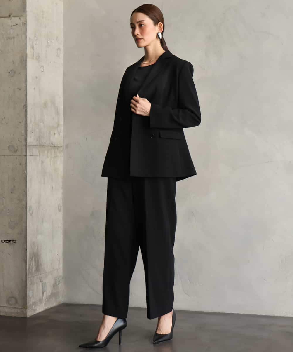 FMLAG22260 MICHEL KLEIN(ミッシェルクラン) [セットアップ対応]ストレートワイドパンツ ベージュ