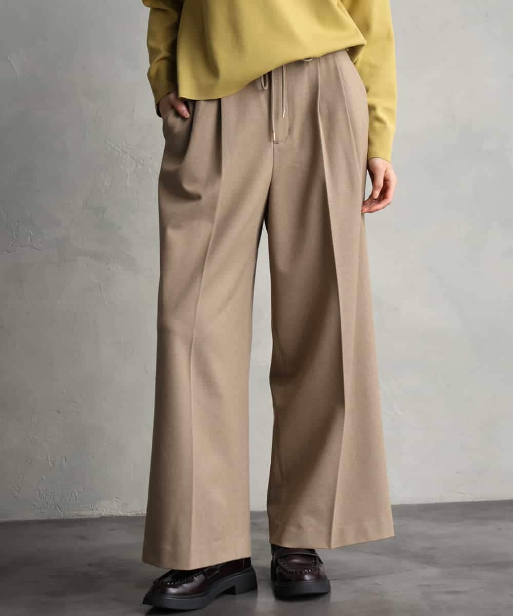 FMLAG40260 MICHEL KLEIN(ミッシェルクラン) センタープレスワイドパンツ グレー