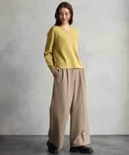 FMLAG40260 MICHEL KLEIN(ミッシェルクラン) センタープレスワイドパンツ グレー