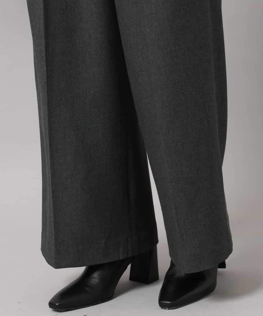 FMLAG40260 MICHEL KLEIN(ミッシェルクラン) センタープレスワイドパンツ グレー