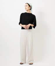 FMLDD02220 MICHEL KLEIN(ミッシェルクラン) [リラックスボトム]シームレスワイドパンツ ベージュ