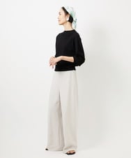 FMLDD02220 MICHEL KLEIN(ミッシェルクラン) [リラックスボトム]シームレスワイドパンツ ベージュ
