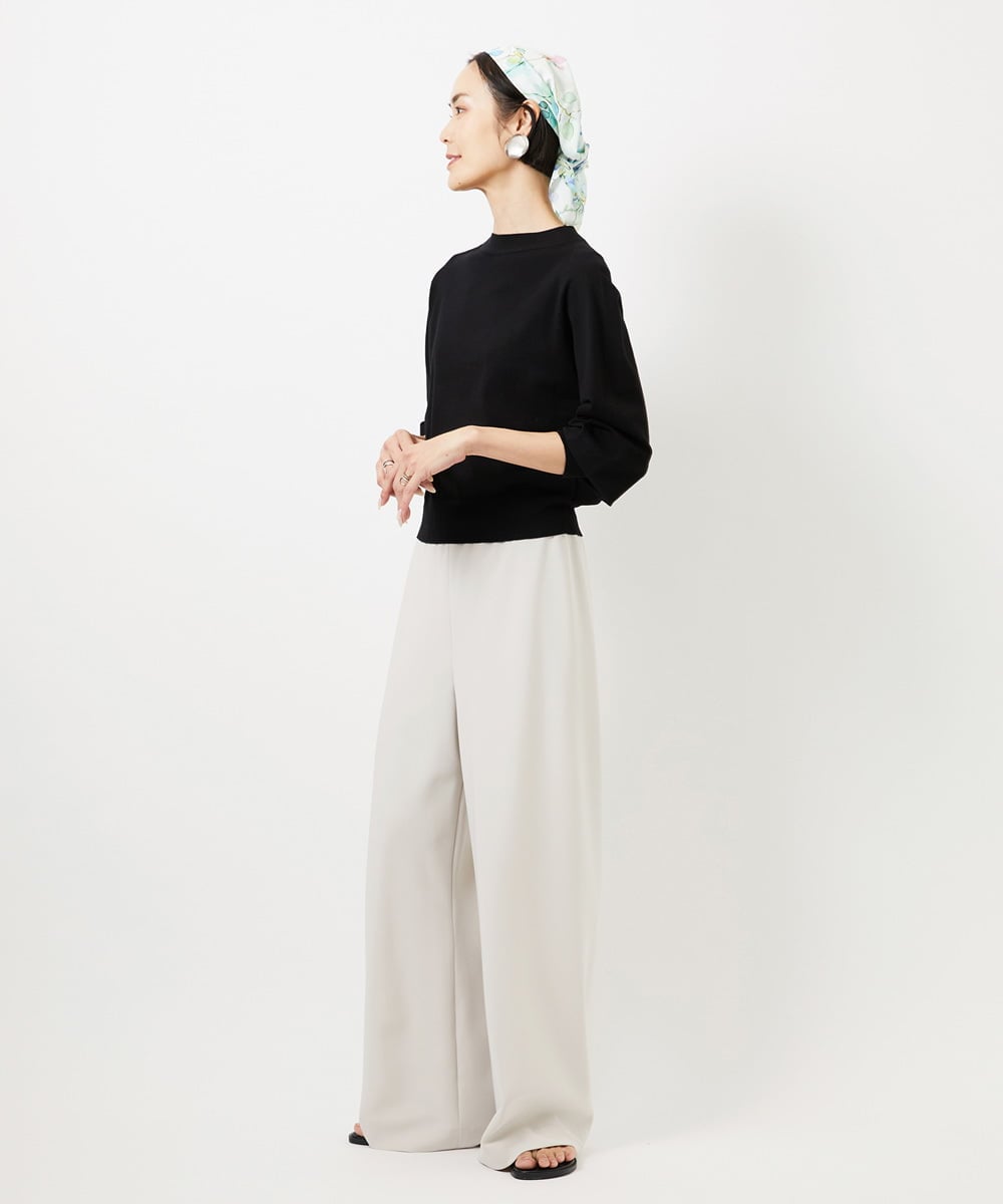 FMLDD02220 MICHEL KLEIN(ミッシェルクラン) [リラックスボトム]シームレスワイドパンツ ベージュ