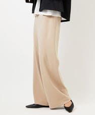 FMLDD02220 MICHEL KLEIN(ミッシェルクラン) [リラックスボトム]シームレスワイドパンツ ベージュ