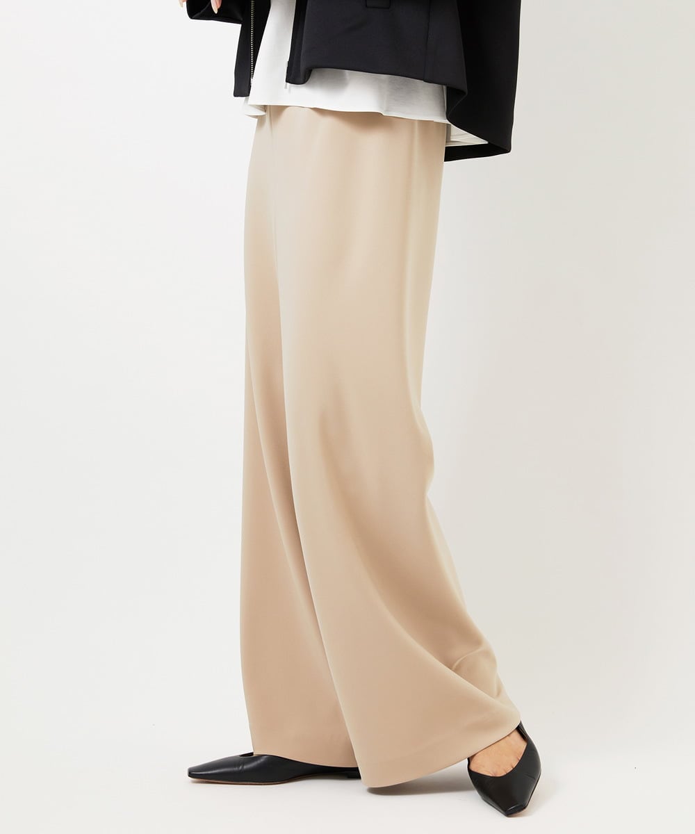 FMLDD02220 MICHEL KLEIN(ミッシェルクラン) [リラックスボトム]シームレスワイドパンツ ベージュ