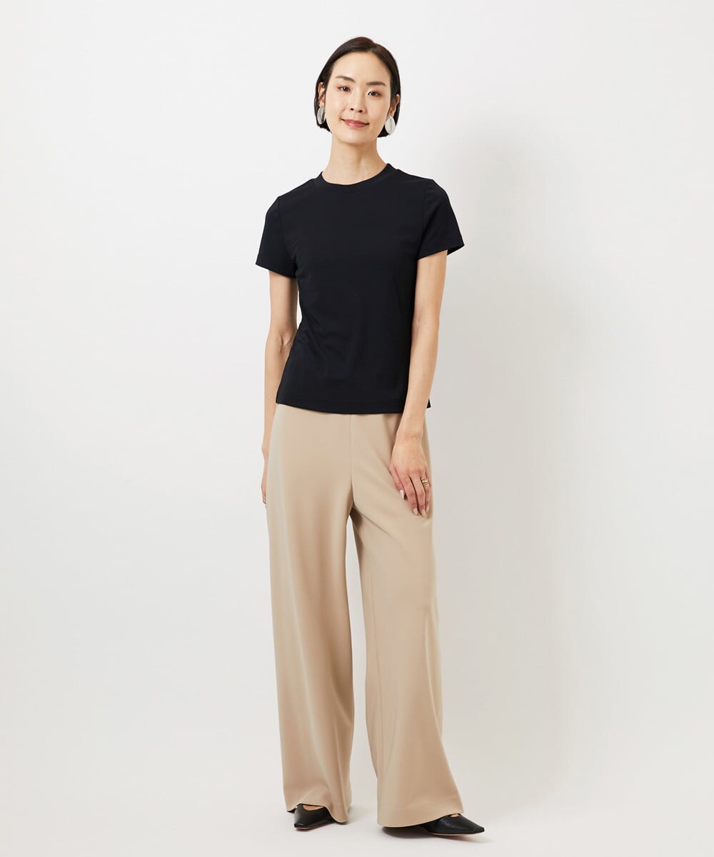 FMLDD02220 MICHEL KLEIN(ミッシェルクラン) [リラックスボトム]シームレスワイドパンツ ベージュ