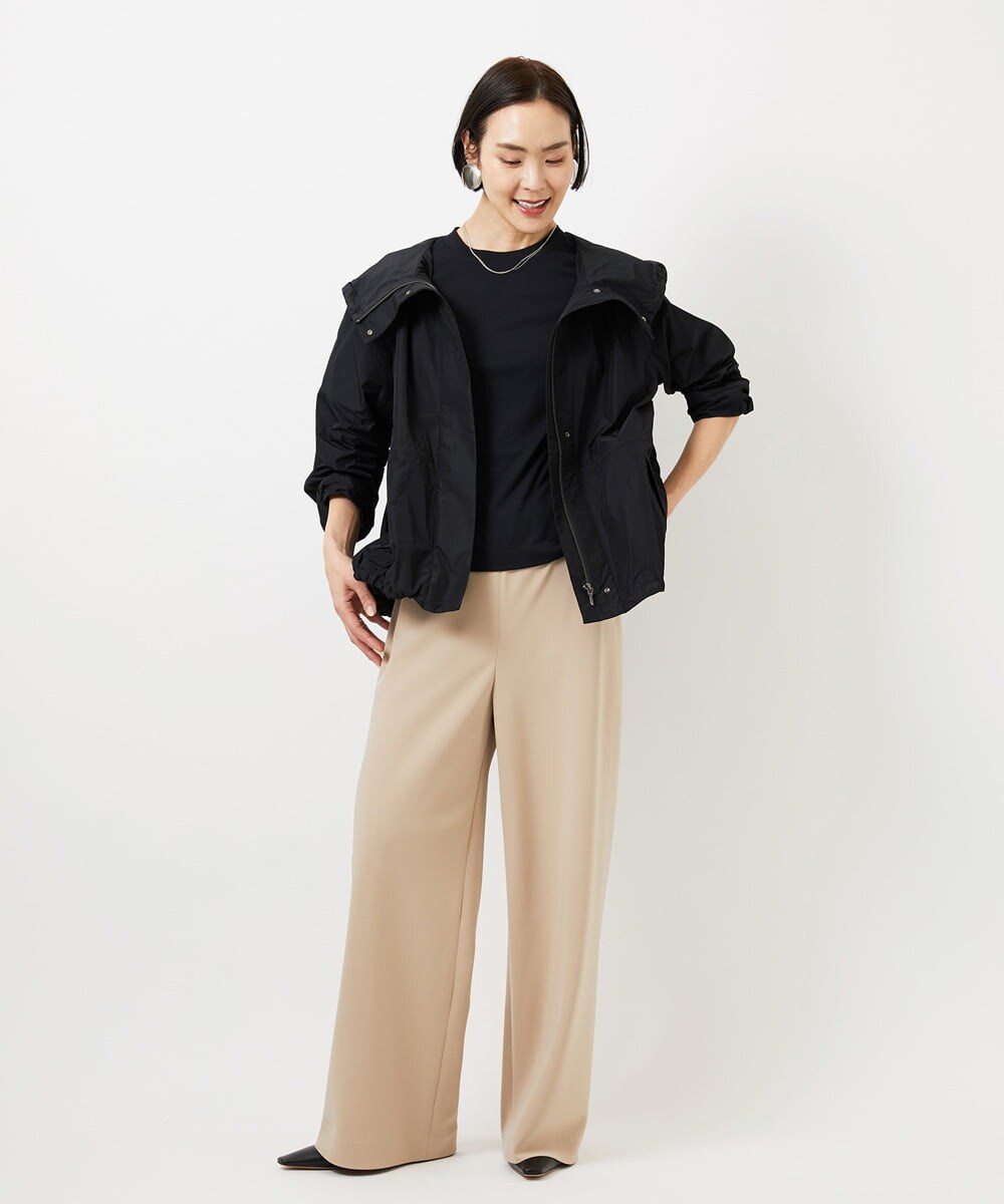 FMLDD02220 MICHEL KLEIN(ミッシェルクラン) [リラックスボトム]シームレスワイドパンツ ベージュ