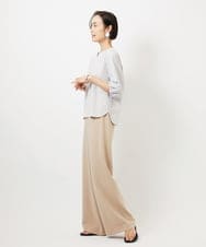 FMLDD02220 MICHEL KLEIN(ミッシェルクラン) [リラックスボトム]シームレスワイドパンツ ベージュ