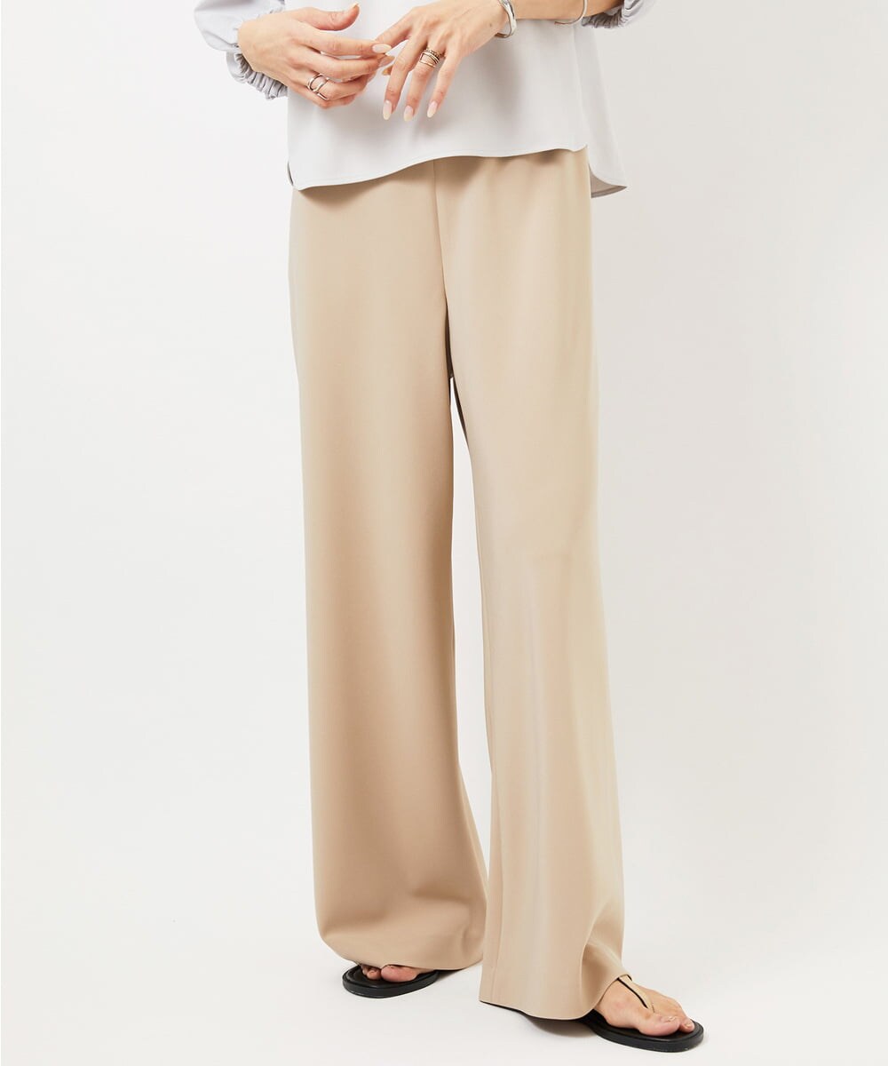 FMLDD02220 MICHEL KLEIN(ミッシェルクラン) [リラックスボトム]シームレスワイドパンツ ベージュ