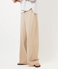 FMLDD02220 MICHEL KLEIN(ミッシェルクラン) [リラックスボトム]シームレスワイドパンツ ベージュ