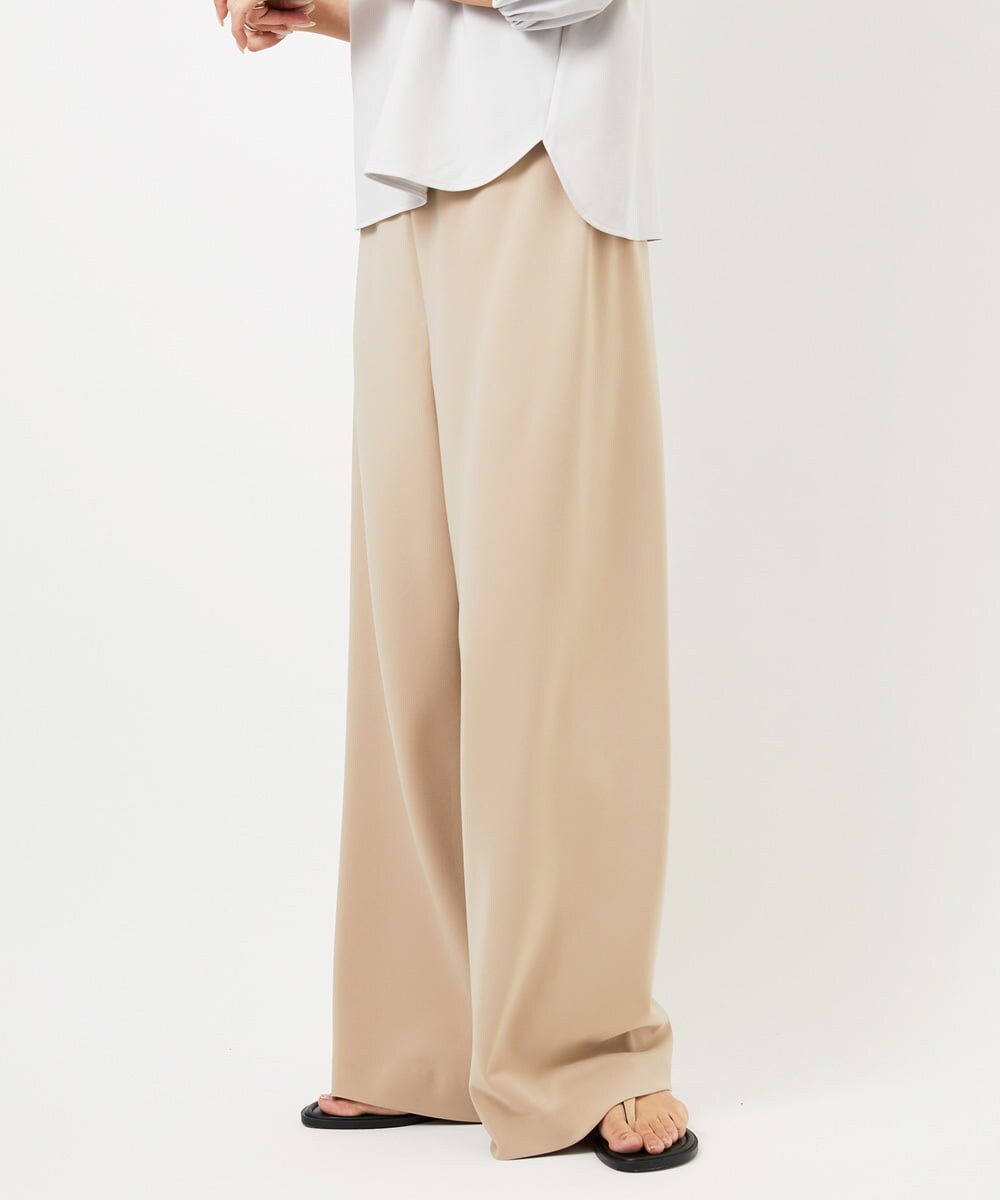 FMLDD02220 MICHEL KLEIN(ミッシェルクラン) [リラックスボトム]シームレスワイドパンツ ベージュ