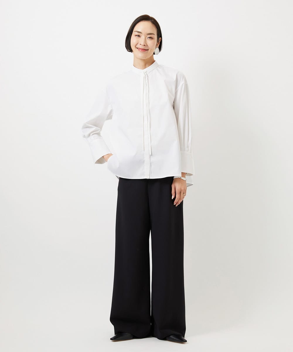 FMLDD02220 MICHEL KLEIN(ミッシェルクラン) [リラックスボトム]シームレスワイドパンツ ベージュ