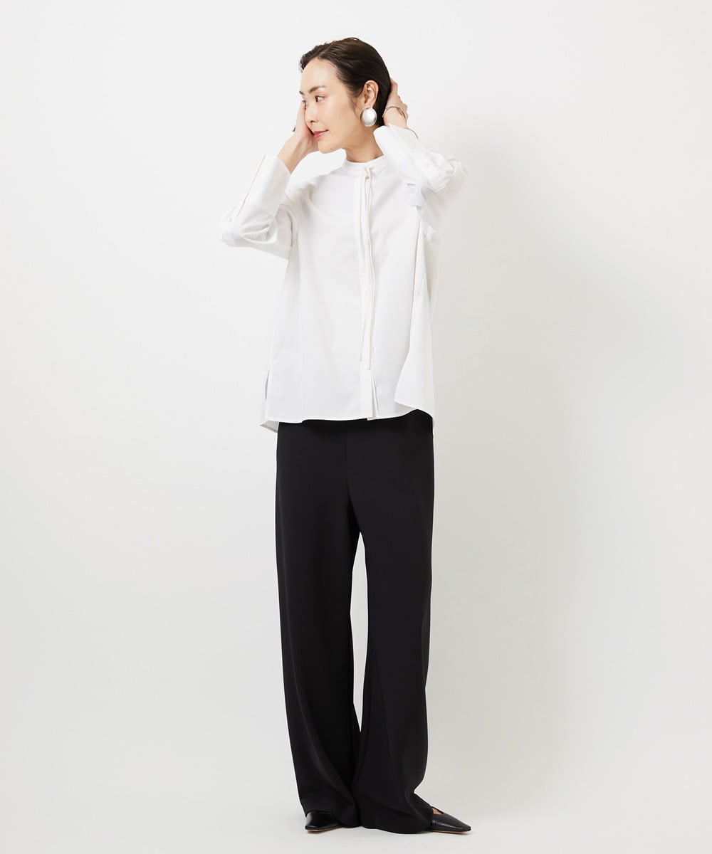 FMLDD02220 MICHEL KLEIN(ミッシェルクラン) [リラックスボトム]シームレスワイドパンツ ベージュ