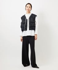 FMLDD02220 MICHEL KLEIN(ミッシェルクラン) [リラックスボトム]シームレスワイドパンツ ベージュ