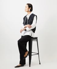 FMLDD02220 MICHEL KLEIN(ミッシェルクラン) [リラックスボトム]シームレスワイドパンツ ベージュ