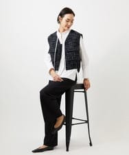 FMLDD02220 MICHEL KLEIN(ミッシェルクラン) [リラックスボトム]シームレスワイドパンツ ベージュ