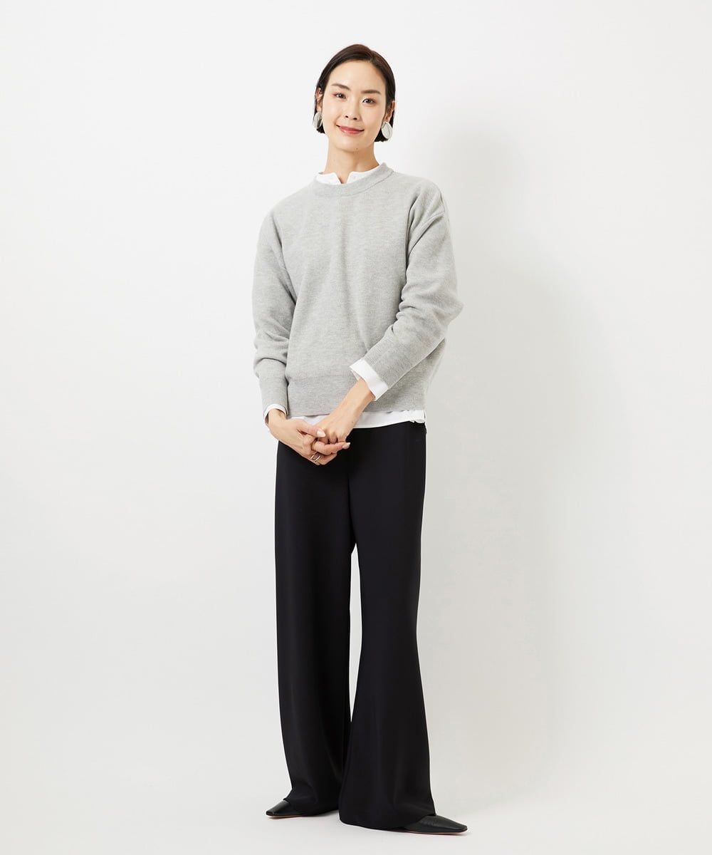 FMLDD02220 MICHEL KLEIN(ミッシェルクラン) [リラックスボトム]シームレスワイドパンツ ベージュ