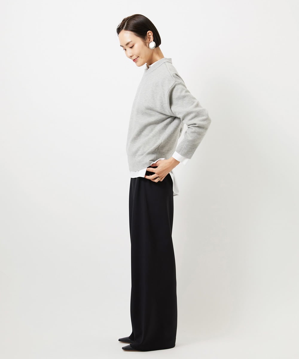 FMLDD02220 MICHEL KLEIN(ミッシェルクラン) [リラックスボトム]シームレスワイドパンツ ベージュ