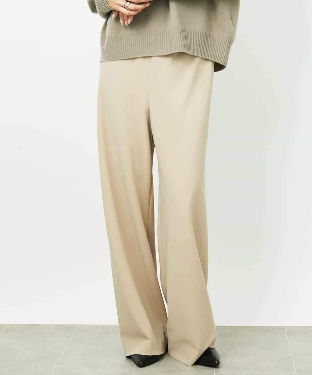 FMLDD02220 MICHEL KLEIN(ミッシェルクラン) [リラックスボトム]シームレスワイドパンツ ベージュ